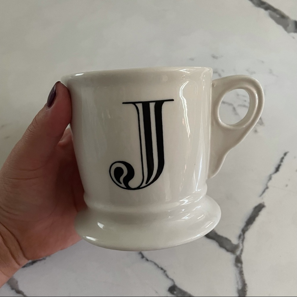 Anthropologie Monogram Mug Letter J